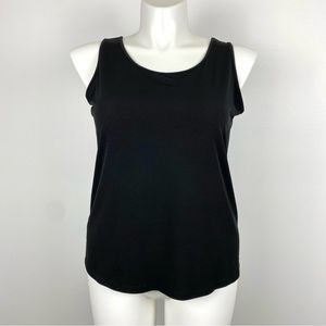 Chico’s Layering Tank Top Black Stretchy & Comfortable L